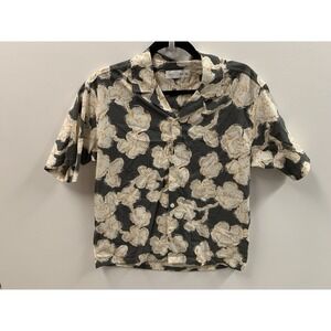 Zara Polo Short Sleeve Youth Size 13-14 Floral Shirt Cotton Beach Party